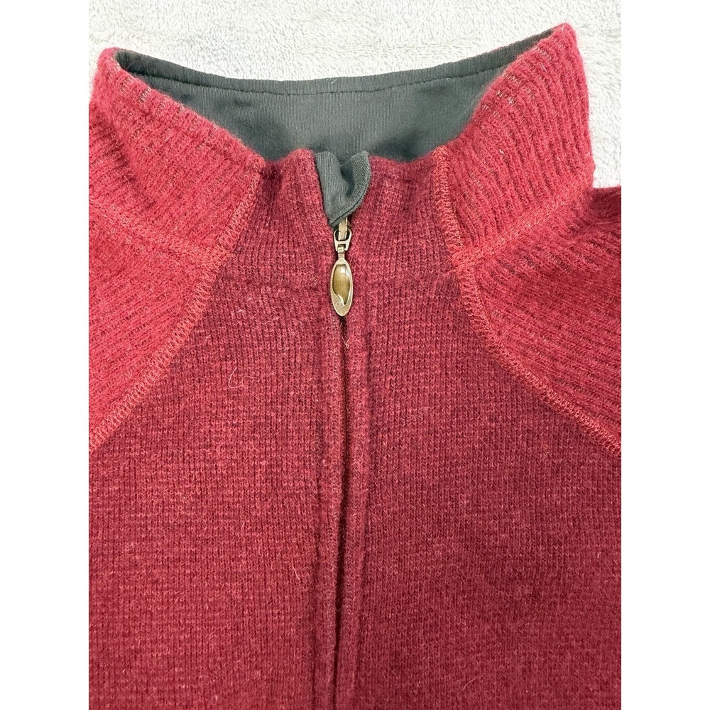 Mountain Hardwear Jacket Women's Small Red Full Zip Wool Blend Sarafin Sweater - Picture 5 of 10